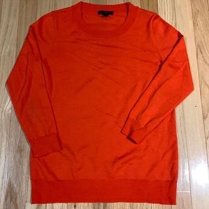 J.Crew orange 100% merino wool sweater